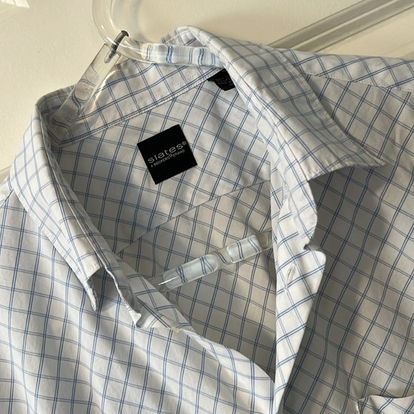 🧹Clearance || Slates (Dockers Brand) Men’s Medium White/Blue Pattern - Size Med - Picture 2 of 6